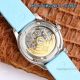 Super clone Patek Philippe Aquanaut Luce 9015 watch Turquoise Blue Baguettes Diamond -set (7)_th.jpg